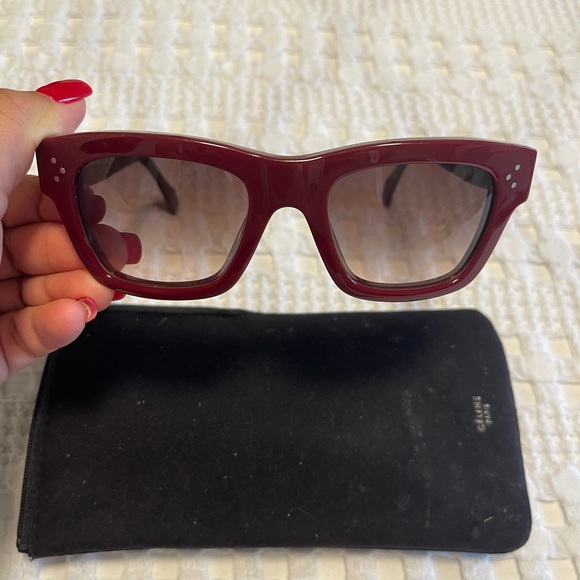 Maroon Celine sunglasses - Picture 1 of 3